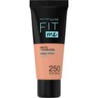 Maybelline New York Fit Me! Matte + Poreless Fond de teint ton sur ton matifiant 250 Beige Ensoleillé