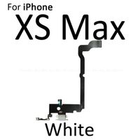 Xs max blanc - Connecteur de chargeur USB, Port de chargement, Dock, câble flexible pour iPhone, avec micro,