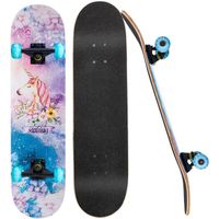 Skateboard Longboard Skateboard- Roues LED-Licorne