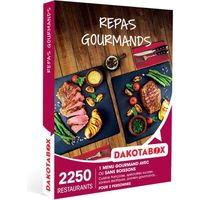 DAKOTABOX - Coffret Cadeau -Repas gourmands - 1 menu gourmand avec ou sans boissons pour 2 personnes