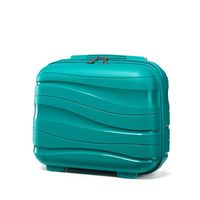 Kono Vanity Case Rigide ABS Léger Portable 34x30x17cm Trousse de Toilette pour Voyage, Vanity Rigide Voyage Femme, Bleu