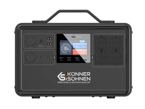 GROUPE ÉLECTROGÈNE Centrale électrique portable - Könner & Söhnen KS 2400PS  2400 W / 4800 W 2240 Wh LiFePO4 Panneau solaire portable