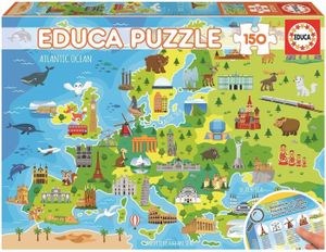 PUZZLE Puzzle de 150 pièces pour Enfants | Carte d'europe