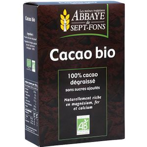 CHOCOLAT EN POUDRE Abbaye de Sept Fons Cacao bio Pur 100% cacao no…