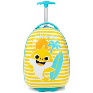 VALISE - BAGAGE Valise à roulette - Baby Shark - Logo, Palmier, À rayures, Soleil, Planche de surf - 2 roues - Poignée