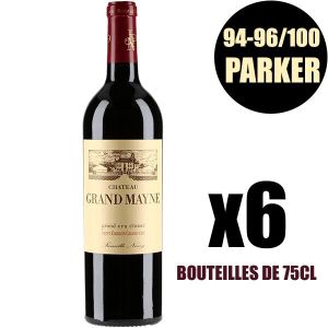VIN ROUGE X6 Château Grand-Mayne 2016 75 cl AOC Saint-Émilio