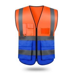 KIT DE SÉCURITÉ XL-chest 116cm - Bleu orange - Gilet réfléchissant