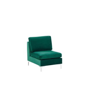 FAUTEUIL Beliani - Module fauteuil en velours vert EVJA