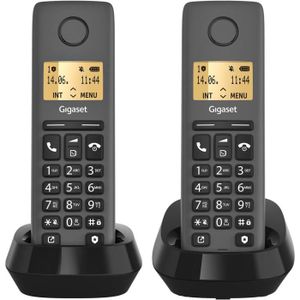 Téléphone fixe téléphones sans fil avec ECO DECT Écran rétro-écla