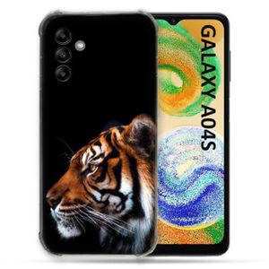 COQUE - BUMPER Coque Pour Samsung Galaxy A04S Animal Tigre Noir t