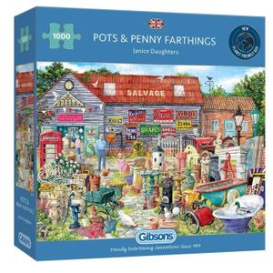PUZZLE Puzzle 1000 pièces - GIBSONS - Pots & Penny Farthi