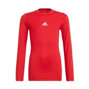 T-SHIRT DE COMPRESSION T-Shirt de Compression Adidas JR Techfit pour Garçon - Rouge - Manches Courtes - Multisport - Fitness