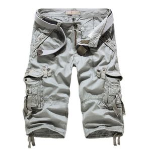 SHORT Short Homme,3-4 Décontracté Short Cargo en Coton C