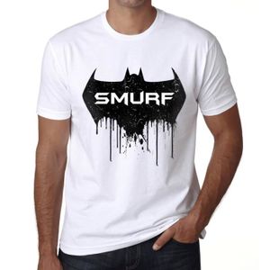 T-SHIRT Homme Tee-Shirt Schtroumpf Chauve-Souris – Bat Smurf – T-Shirt Vintage