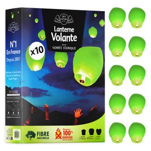 Lot de 12 lanternes chinoises volantes (10 lanternes blanches Lot de 12 lanternes chinoises volantes (10 lanternes blanches
