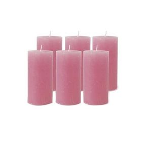 Spaas Bougie Pilier Rustique Non parfum/ée Gris Bleu 100 mm