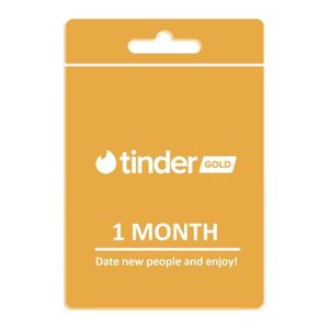 CARTE MULTIMEDIA E-carte cadeau Tinder Gold 1 mois - Europe