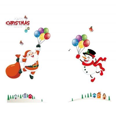 Xm409 9 Stickers Muraux Noel Stickers Muraux Enfants Fille Garcon Pere Noel Imprimer Autocollant De Verre Decoratio Achat Vente Stickers De Noel Cdiscount