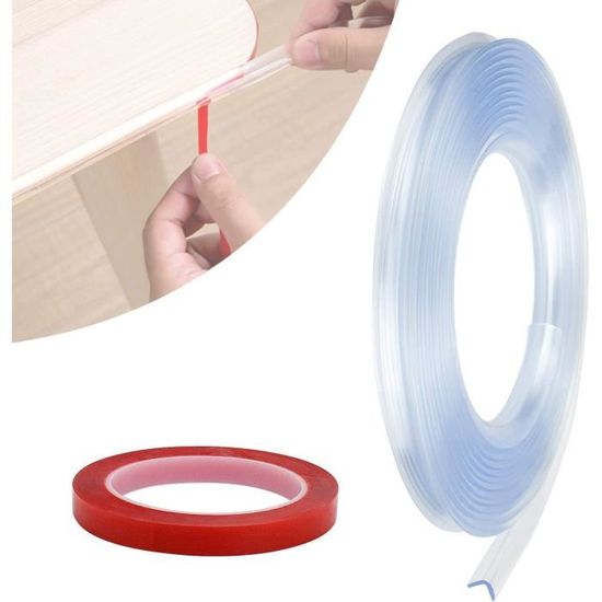 Bande Protection Bord Meubles 200cm U-Forme PVC Transparent - Protecteur Coins Et Bords