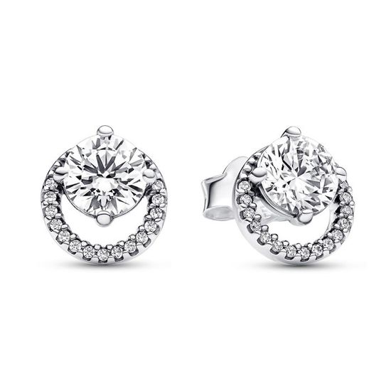 Boucles D'oreilles En Argent 925 Avec Zircone Cubique – Fabriqué En Italie, Design Brillant, Coffret Cadeau Inclus