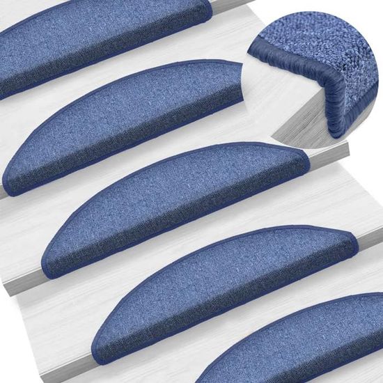 Set De 15 Tapis D'escalier Antidérapants OHMG - Adhésifs Et Semi-ronds - Protection Et Confort - 65x21x4cm