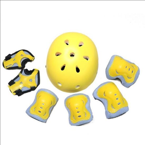 Protections Complètes Enfant FAYITING - Casque, Genouillères, Coudières, Poignets - 7 Pièces Pour Sports