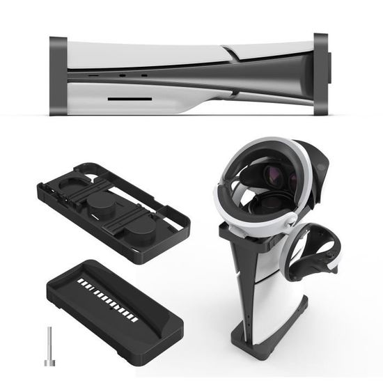 Support De Rangement PS VR2 – Station Charge & Affichage Casque + Contrôleurs – Fixation PS5 – Accessoire VR