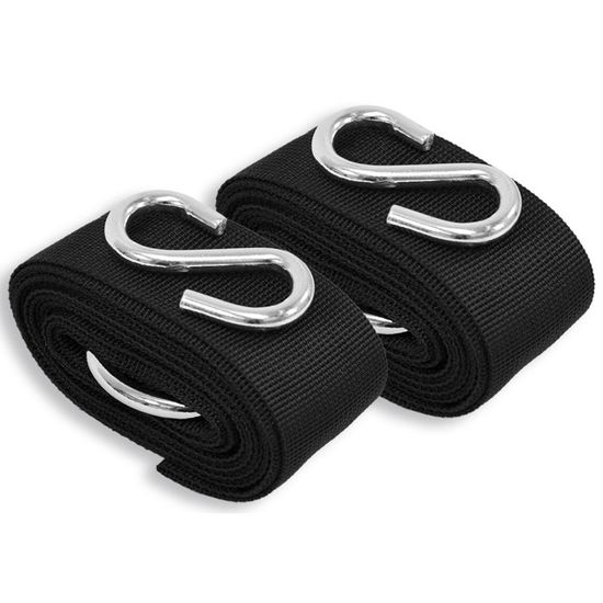 Sangles De Hamac Daisy Chain 2x3m – Résistantes Avec Sac De Rangement – Noires