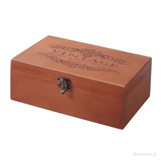 Garosa Boîte De Rangement En Bois Rétro Boîte Cadeau En Bois Rétro En