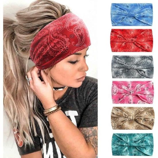 Bandeau élastique Cheveux Bandeau De Sport Élastique Multicolore - 1