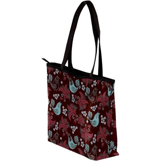 Sac fourre-tout luxueux en cur rouge, sac à man spaceux pour tous