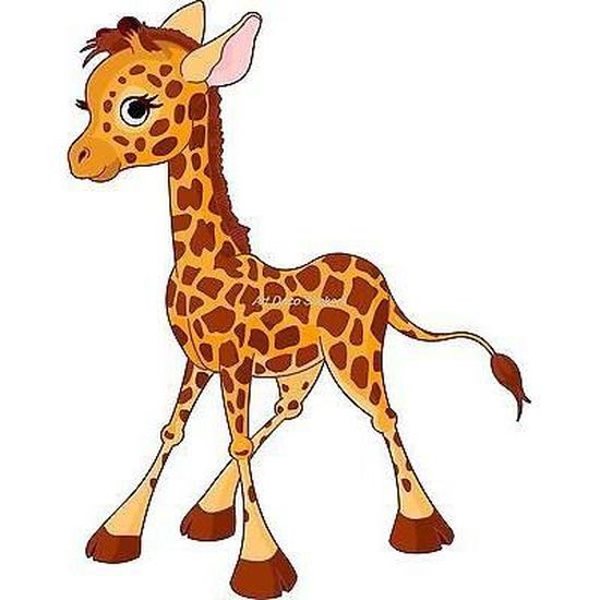 Sticker mural enfant bébé Girafe 052 