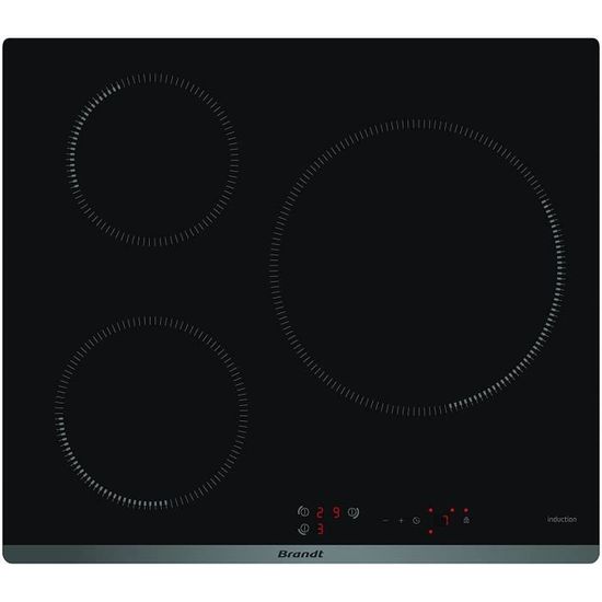 Table Induction 3 Zones Continental Edison – 6600W, 3 Boosters, Minuteurs, Noir