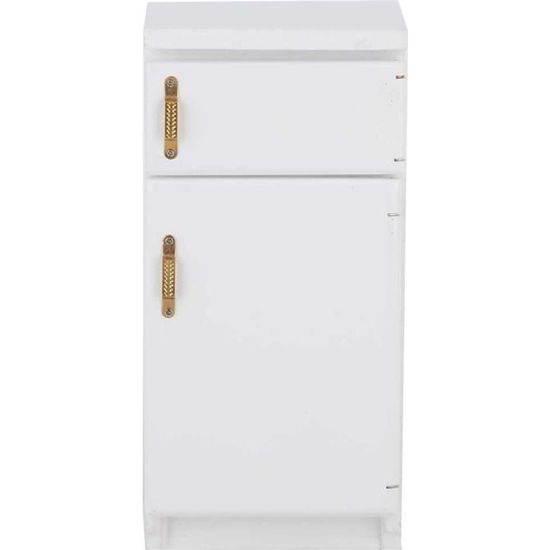 Garosa Réfrigérateur 1:12 mini réfrigérateur blanc excellent modèle de meubles accessoire de cuisine