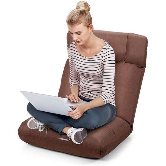 Chaise De Sol Pliable Réglable à 5 Positions,Fauteuil De Salon Pour Mediter Lire Se Reposer Marron 90052247 Chaise De Sol Pliable Réglable à 5 Positions,Fauteuil De Salon Pour Mediter Lire Se Reposer Marron 90052247