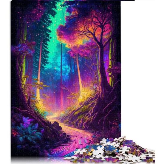Puzzle 1000 Pièces Adulte Mystical Wolf – Dessin Loup Mystique, Carton épais, Taille Finie 26x38cm, Cadeau éducatif - 3