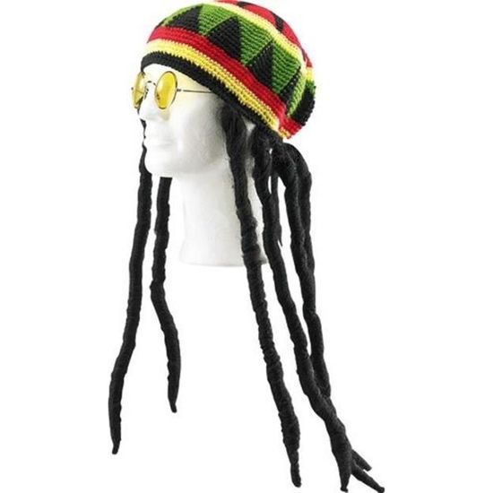 Bonnet jamaïcain avec dreadlocks & lunettes - Cdiscount Jeux - Jouets