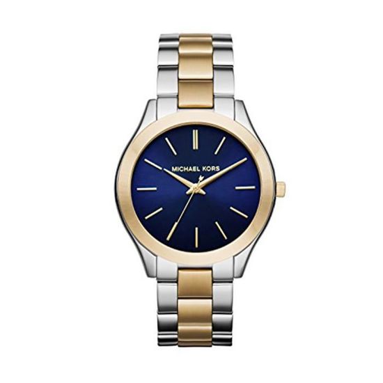 Michael kors blue stainless steel watch clearance
