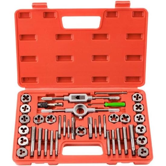 Lot Tarauds Et Filières 6-40 UNF - Taraud Machine HSS + Filière Ronde Acier - Filetage 6 X 40 UNF