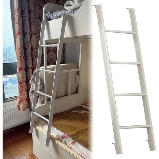 Échelle Corde Bois Pour Lit Superposé Ou Aire De Jeux – échelle D'escalade Enfants, 150 Cm, Couleur Beige Echelle De Corde