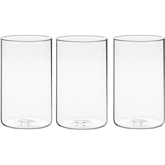 Winter Shore Lot De 6 Vases Verre Transparent 20,5 Cm - Centres De Table Mariage Et Décoration Intérieure