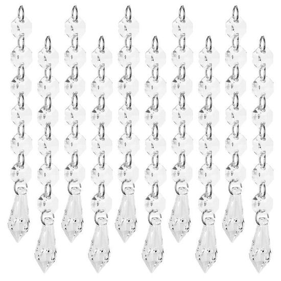 Lot De 10 Pendentifs Squelettes Halloween - Acrylique - Avec Cordon - 5 Motifs Différents - Environ 8 Cm