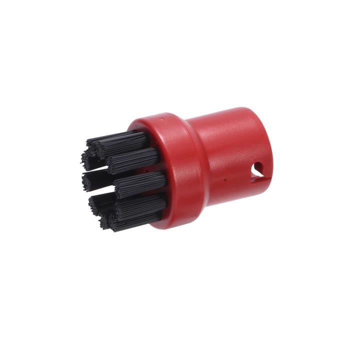4 Pcs Brosses rondes Brosses de nettoyage compatible avec Karcher SC1 SC2 SC3 SC4 SC5 SC7 Rouge