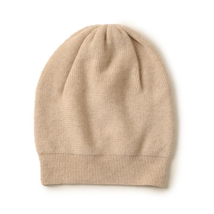 Bonnet En Cachemire Slouchy Tricoté Simple_color 3
