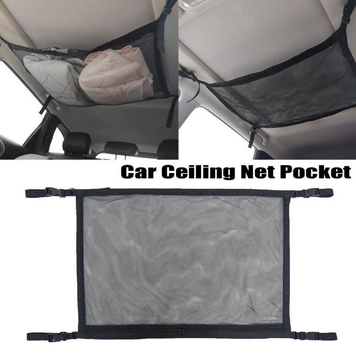 Poche de filet de cargaison de plafond de SUV - mise en place de tente de sac de rangement de long voyage de toit de voiture -