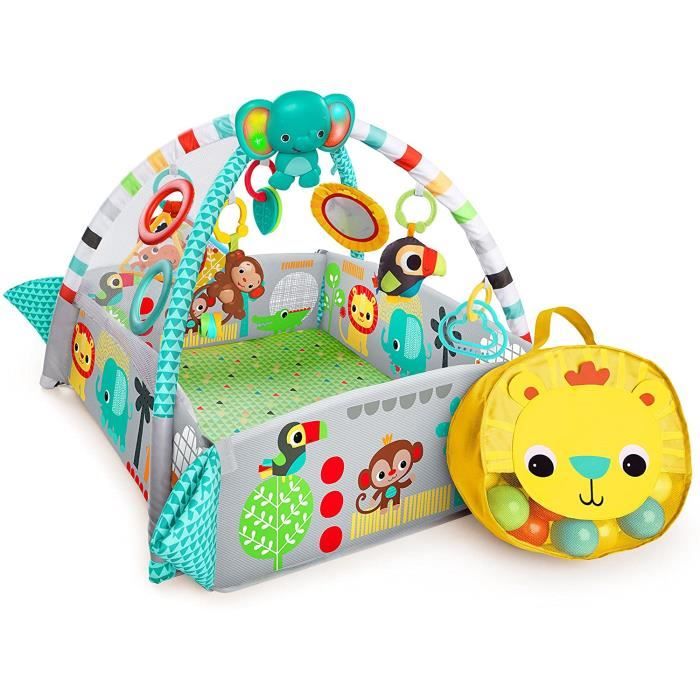 Bright Starts, Tapis d'Eveil évolutif multifonction 5-en-1 Your Way Ball Play - 35 balles incluses, 12 jouets et 20 minutes de musiq