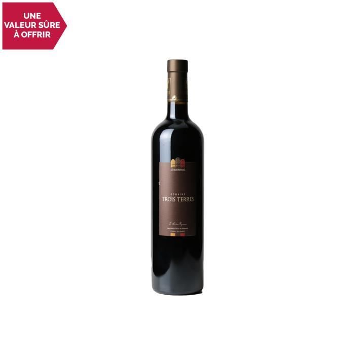 Côtes de Provence Cuvée Tradition Rouge 2018 - 75cl - Domaine Les Trois Terres - Vin AOC Rouge de Provence - Cépages Grenache,