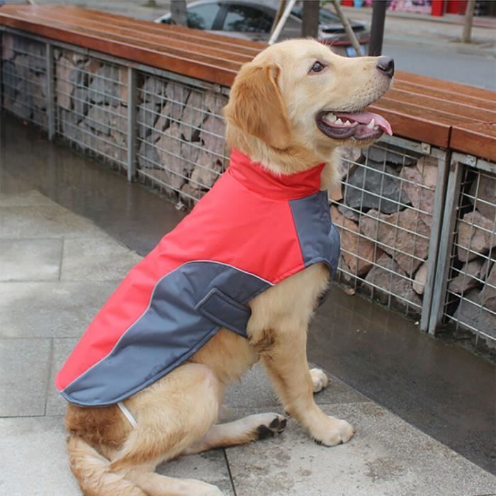 Imperméable chien chiot veste gilet hiver chaud manteau d'animal vêtements chien vêtements @wll rouge 2241