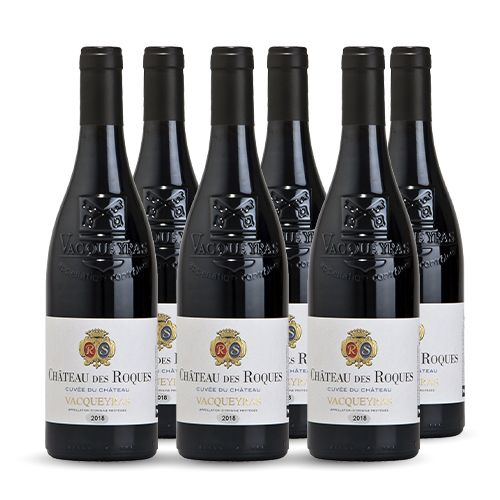 6 bouteilles - Vin rouge - Tranquille - Chateau des Roques Cuvée du Château Vacqueyras Rouge 2018 6x75cl