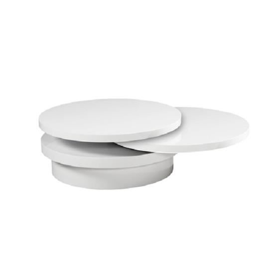 Table Basse Moderne et Design LOFT Laqué Blanc